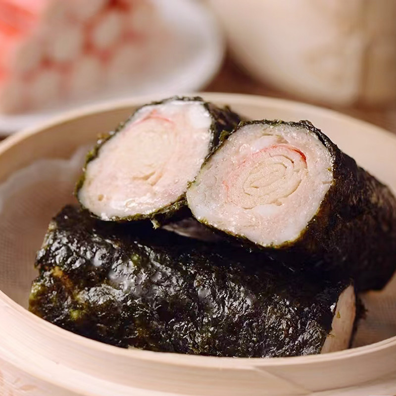 紫宝蟹柳紫菜卷广式早茶点心速冻早餐半成品蟹柳紫菜肉卷半成品,淘宝优惠券,粉丝福利购,淘宝优惠卷