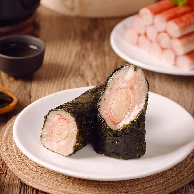 紫宝蟹柳紫菜卷广式早茶点心速冻早餐半成品蟹柳紫菜肉卷半成品,淘宝优惠券,粉丝福利购,淘宝优惠卷