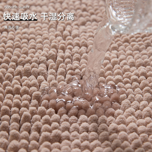卫生间门口吸水地垫浴室地毯防滑雪尼尔脚垫家用厕所洗手间垫子 - 图1