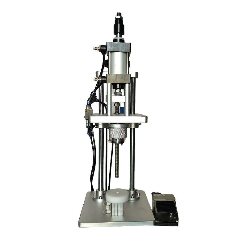 桌面式半自动香水扎盖机手动卡口香水瓶封口机脚踏小型气动扎盖机 - 图2