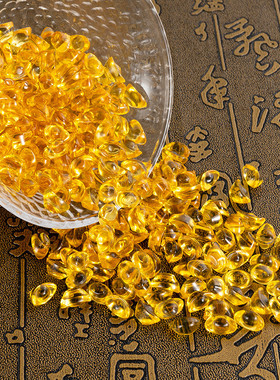 小元宝摆件金黄玻璃家居客厅开业婚庆招财吉祥礼品装饰