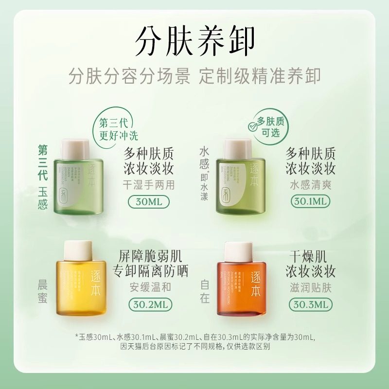 逐本卸妆油清欢眼唇深层清洁温和三合一卸妆水膏液旅行装便携,淘宝优惠券,粉丝福利购,淘宝优惠卷
