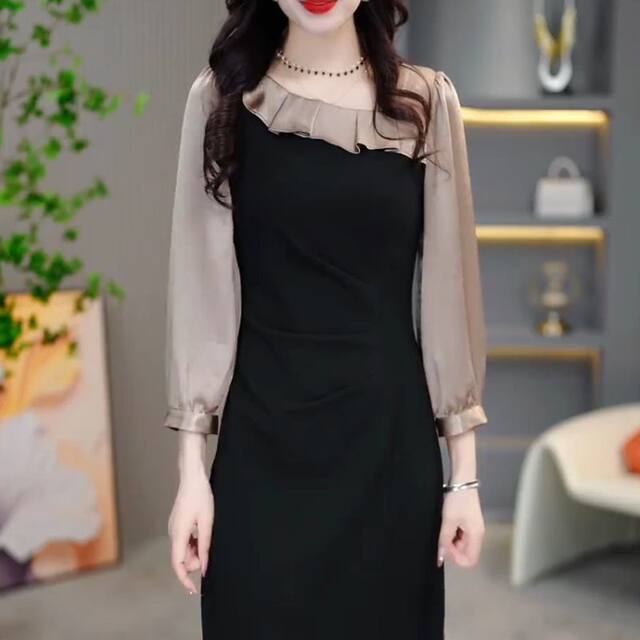 New versatile slim and simple and fashionable A-line dress