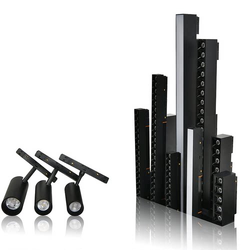 嵌入式磁吸轨道灯射灯格栅灯格珊灯泛光灯磁吸轨道明装2.5MM加厚 - 图3