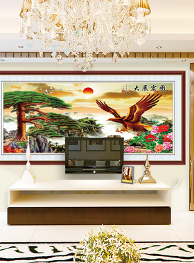 自粘山水画客厅沙发背景墙装饰画