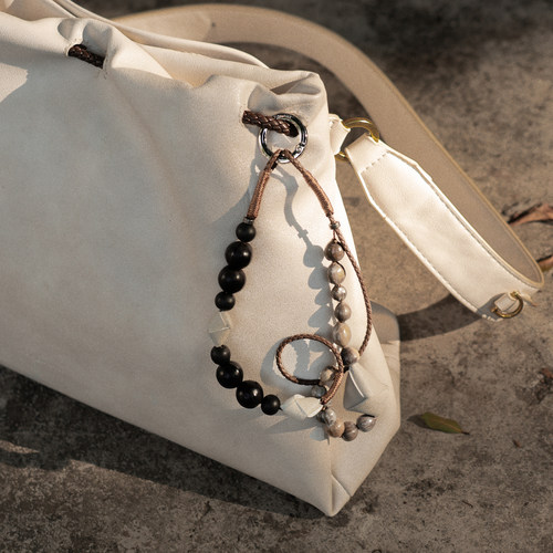 明星同款无患绳天然种子串国风设计包包挂件复古串珠挂饰高级感 - 图0