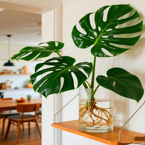 水培龟背竹绿植室内客厅装饰盆栽好养易活观叶植物室内客厅办公室 - 图0