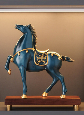 马到成功书桌面摆件客厅轻奢高档