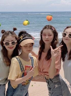 圆脸少女墨镜防紫外线复古港风女