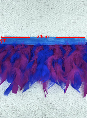 跨境36色火鸡毛彩色羽毛啪啪圈亚马逊手环火鸡毛发箍发圈手镯