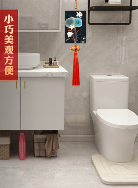 卫生间荷花图大门对厕所卧室厨房家用门对门装饰净秽荷花精致挂件