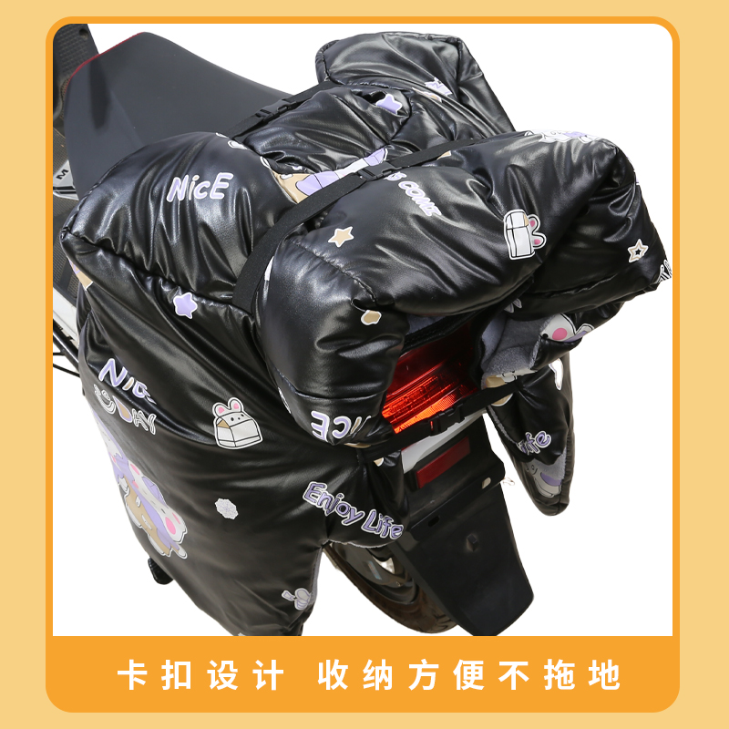 电动车后座挡风被成人冬季加绒加厚保暖儿童电瓶车摩托车2025新款 - 图1