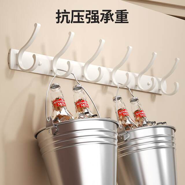 Door back door hook no hole punching coat hook wall hook bathroom clothes hanger wall storage bathroom hook