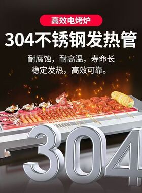 阁兰喜电热烧烤炉家用无烟插电商用速热智能控温室内外聚餐烘烤炉