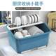 Kitchen countertop bowl and chopstick storage box drain drying rack plastic household cupboard double-layer bowl storage box
