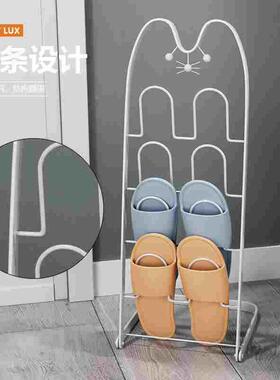 铁艺简易拖鞋架客厅室内宿舍卫生间门后浴室创意晾晒沥水小鞋架子