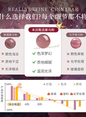 紫马粉手链女款官方正品天然紫马粉手串圆珠新中式手链送女友礼物