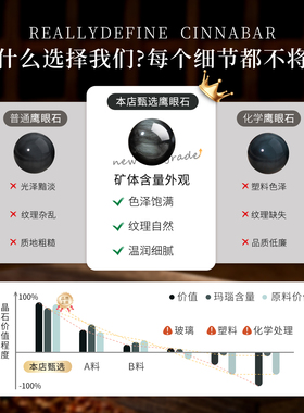 天然鹰眼石手链男款天然鹰眼石串珠子手串DIY配件送男友生日礼物