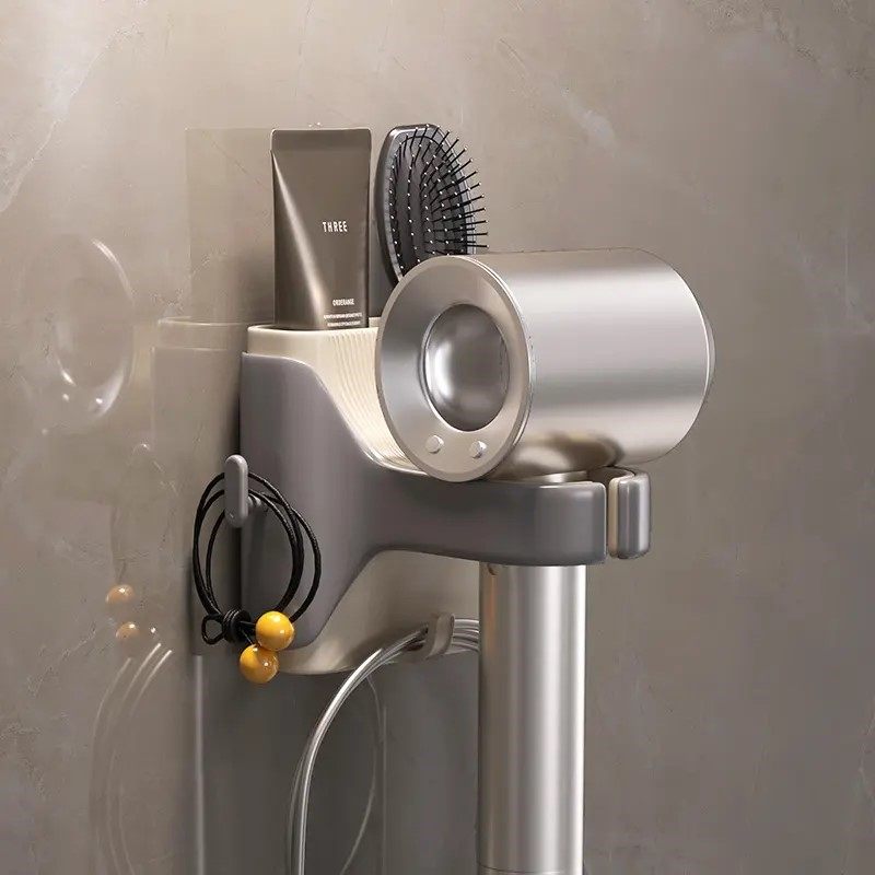 【吹风机支架】美个家吹风机置物架免打孔家用壁挂式浴室上墙实用,淘宝优惠券,粉丝福利购,淘宝优惠卷