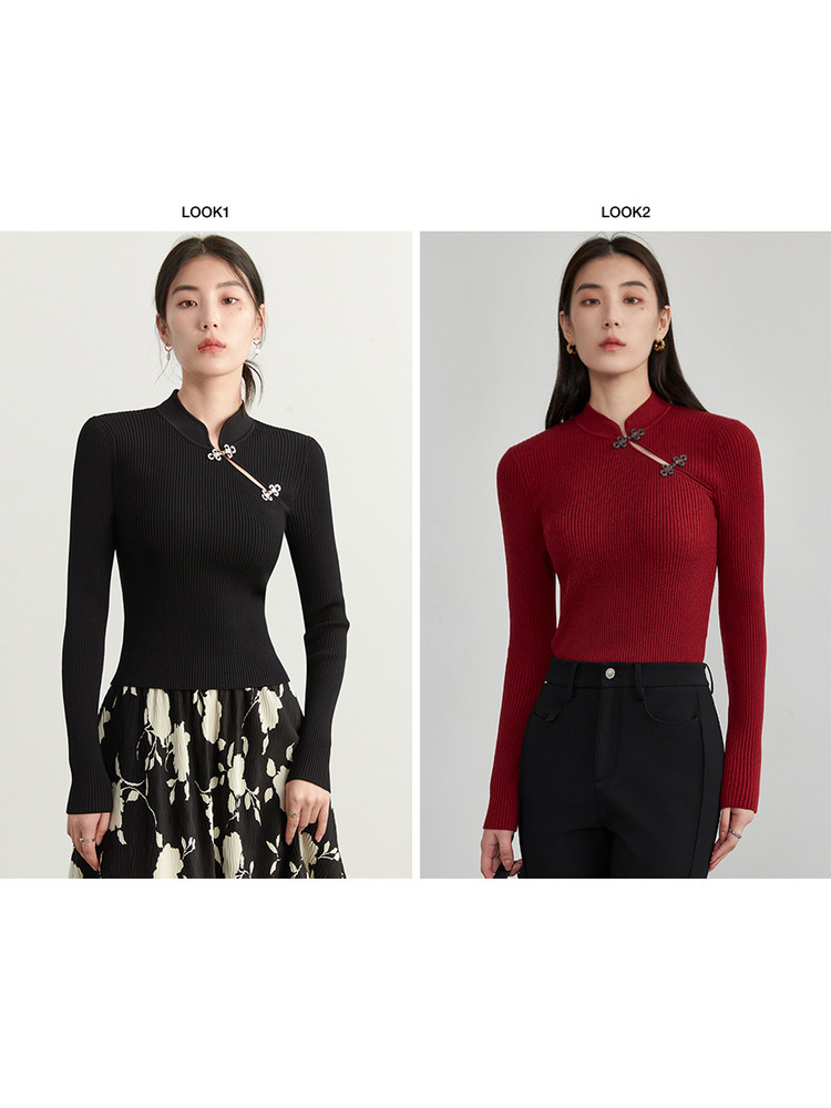 VIVICATHY2025秋季新款新中式毛衣复古气质女装上衣针织衫马面裙,淘宝优惠券,粉丝福利购,淘宝优惠卷