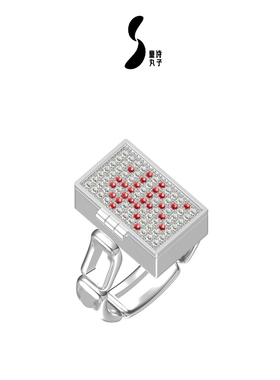 童诗丸子新春限定麻将骰子发财戒指可打开暗藏玄机国潮新中式个性