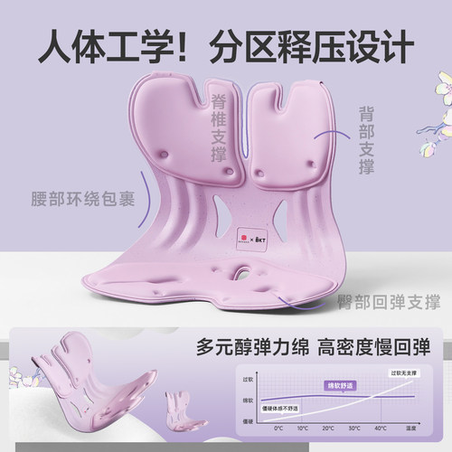 BKT护腰坐垫久坐神器靠垫腰靠人体工学靠背腰部支撑托官方旗舰店 - 图1
