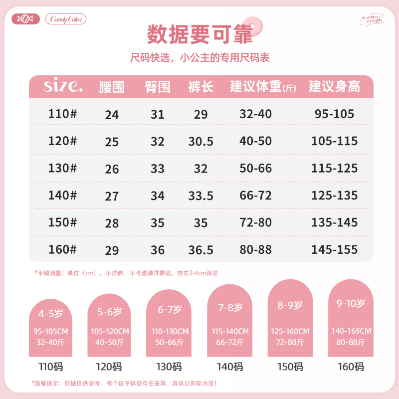 真维斯集团儿童裤子2024新款女童纯棉裤裙大童夏季短裤多巴胺穿搭 - 图3