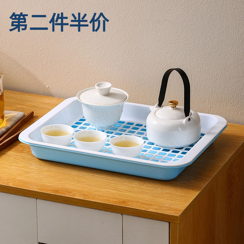 双层沥水盘茶盘茶具杯子沥水篮洗菜水果双层托盘加厚置物盘塑料盘,淘宝优惠券,粉丝福利购,淘宝优惠卷