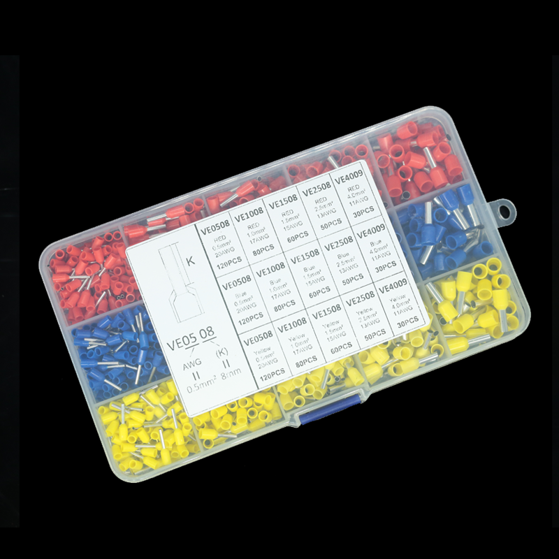 VE管型端子套装盒VE0508针型端子VE1508V混装盒接线端子收纳盒 - 图2