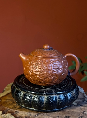 中式仿古仿石太极八卦壶承底座家居装饰摆件茶室客厅庭院桌面摆放