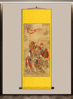 鬼子母罗刹诸神众结缘阿弥陀佛挂画佛像画佛院寺庙壁画卷轴
