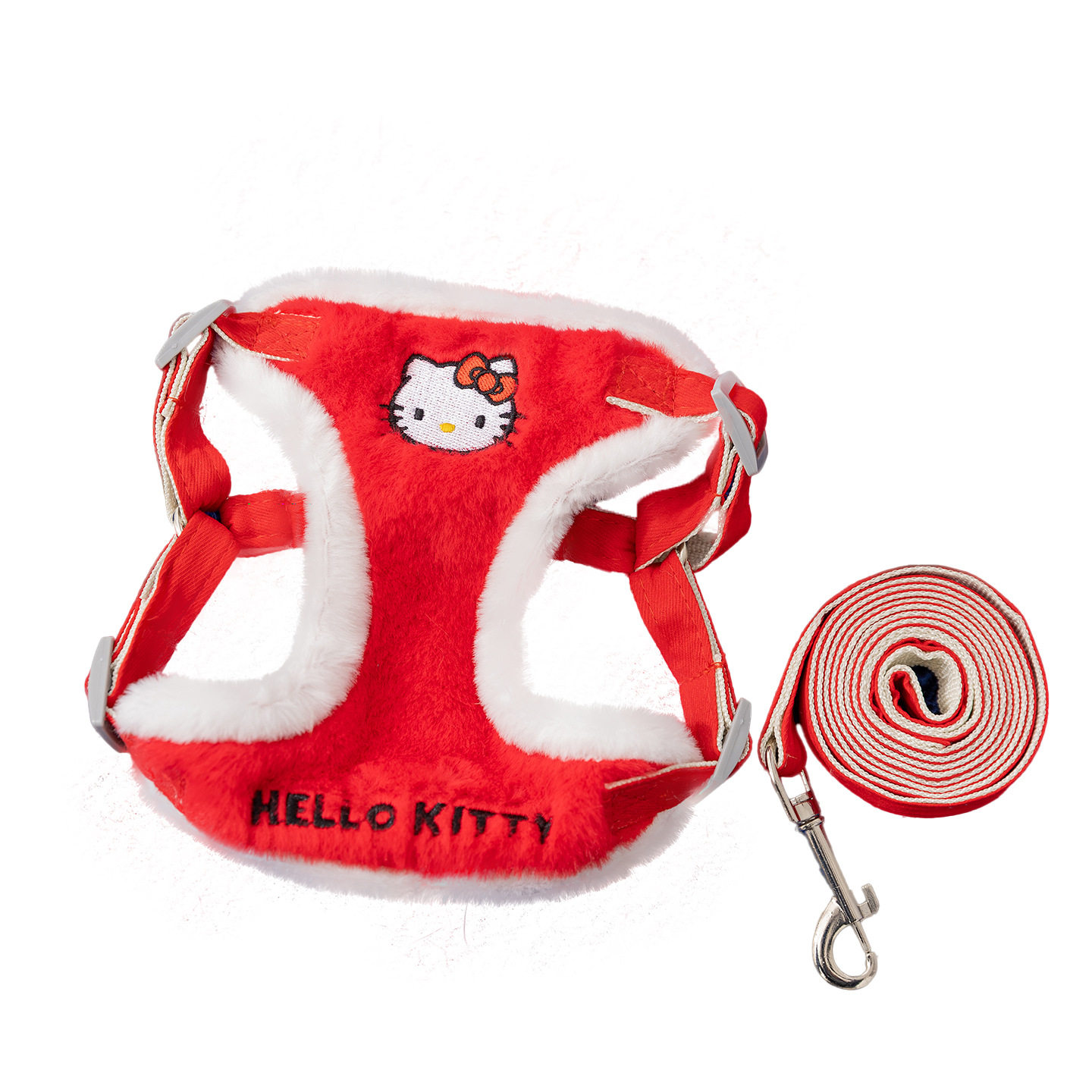 正品联名猫咪牵引绳秋冬毛绒胸背带猫猫防挣脱绳子外出遛狗牵引绳,淘宝优惠券,粉丝福利购,淘宝优惠卷