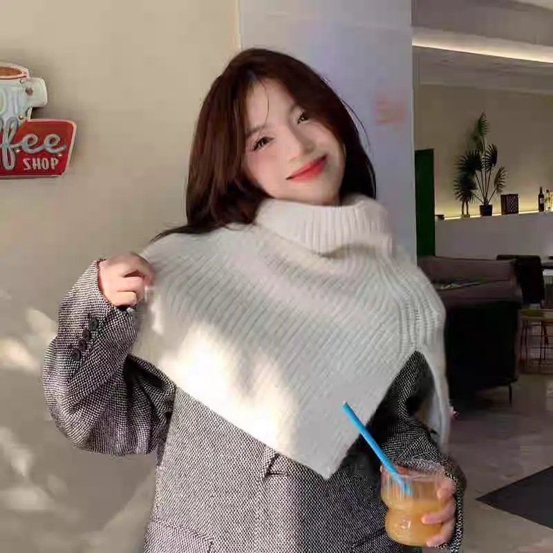 2026韩系套头高领围脖女冬季外搭保暖针织围巾护脖假领子披肩斗篷,淘宝优惠券,粉丝福利购,淘宝优惠卷