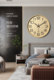 Zetao plastic three-dimensional simple home golden wall clock