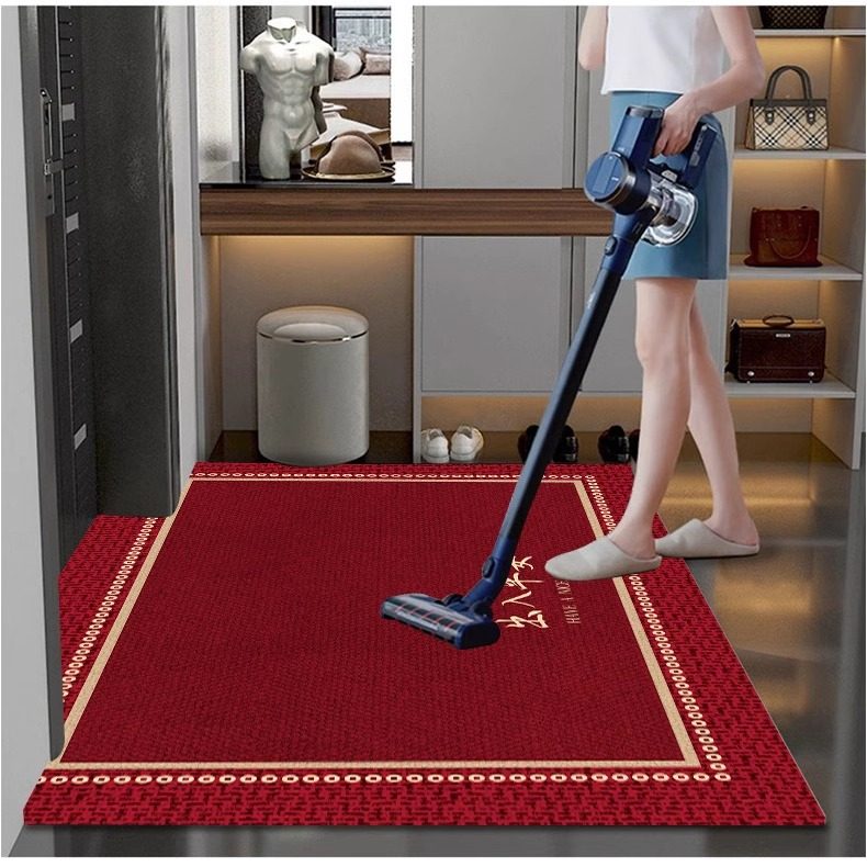 入户门地垫红色喜庆家用玄关防滑脚垫门口进门垫可裁剪高级感地毯,淘宝优惠券,粉丝福利购,淘宝优惠卷