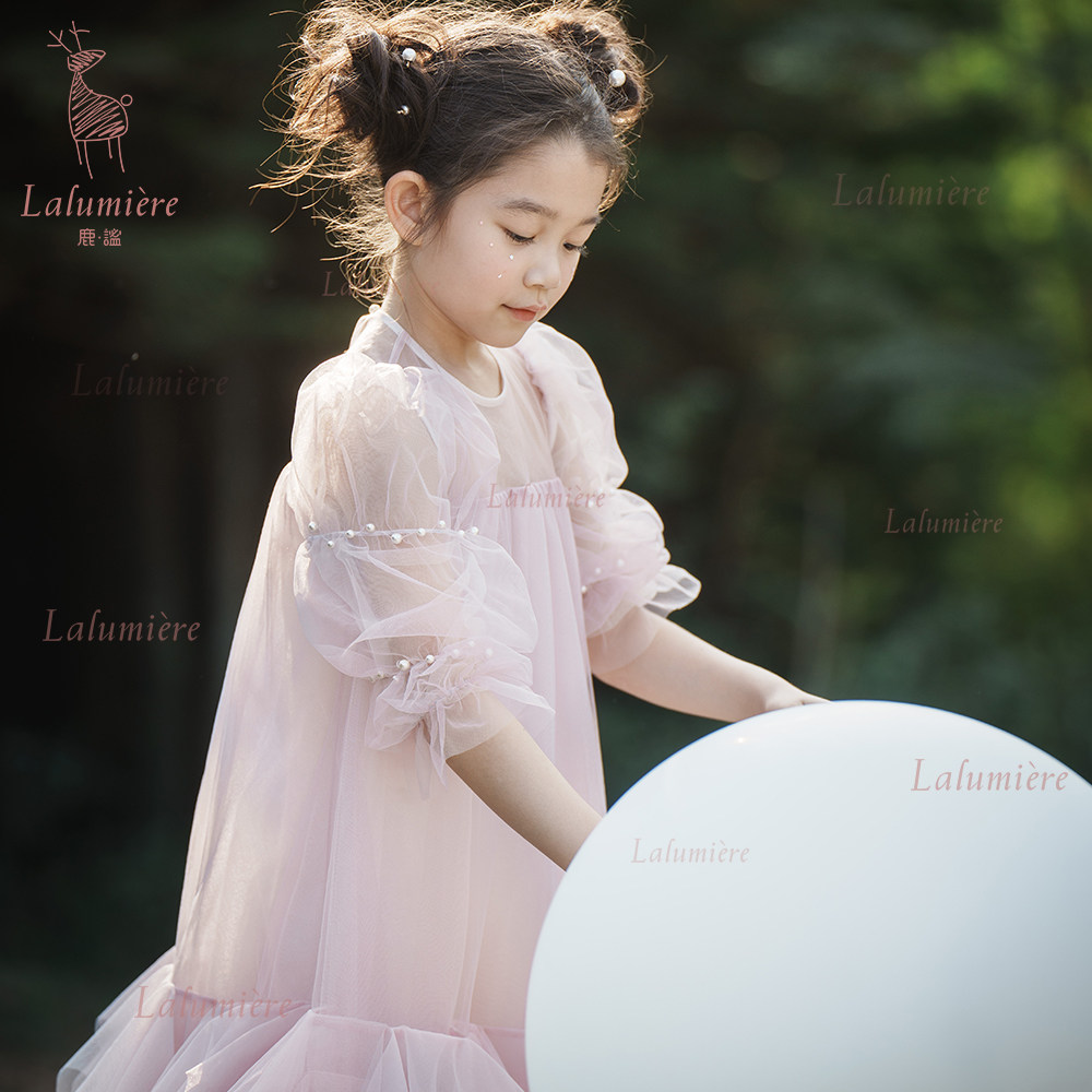 la lumi egrave re鹿谧粉色礼服裙 鹿谧连衣裙