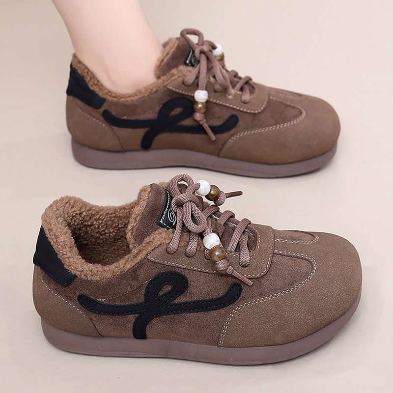 棉鞋女2025冬季新款平底加厚勃肯鞋防滑保暖休闲德训鞋加绒毛毛鞋,淘宝优惠券,粉丝福利购,淘宝优惠卷