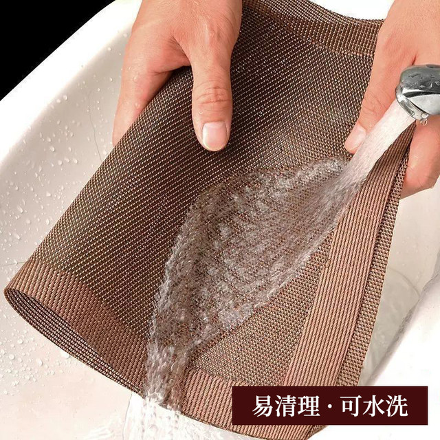 New Chinese round table fan-shaped placemat dining table mat cloth