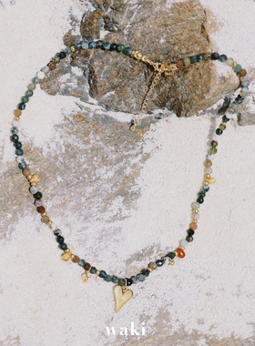 waki 花火记忆 Hanabi Memory 爱心吊坠精致感串珠项链