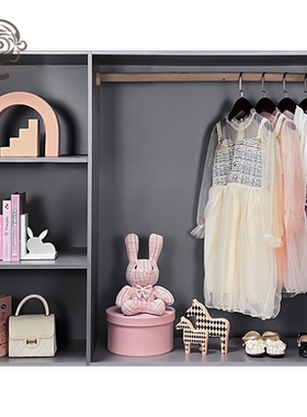 现代简约儿童房摆件公主裙公仔样板间衣帽间衣柜软装搭配组合套装