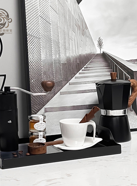 轻奢北欧样板间厨房咖啡主题摆件