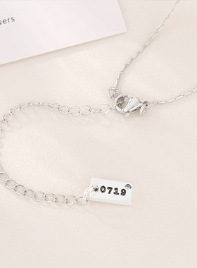 法国CoopKoop粉色爱心项链银色ins轻奢小众设计感夏季甜美冰糖