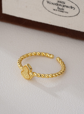 法国CoopKoop古法碎冰冰鱼鳞小葫芦戒指女小众精致时尚复古福禄