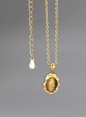 法国coopkoop虎眼石小众项链高级感女款新款设计感时尚百搭毛衣