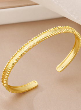 法国coopkoop年新款拉丝珠边手镯女叠带轻奢小众高级感精致手饰