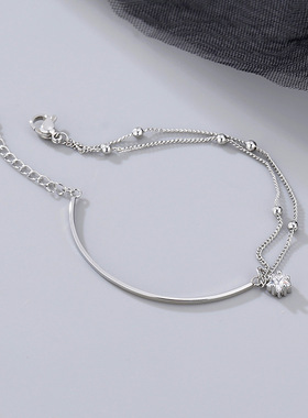 法国coopkoop闪钻双层星星手链女港风手镯甜美手礼物百搭拼接