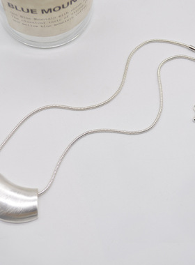 法国coopkoop冷淡风高级感气质蛇骨链个性几何方形磨砂拉丝片