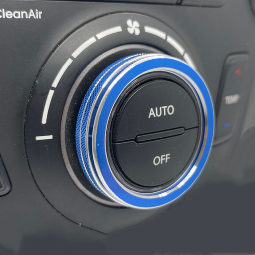 适用现代13-17胜达IX45格越中控空调风速旋钮装饰圈金属保护盖罩 - 图1