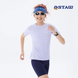 STAW Антибактериальная спортивная быстросохнущая футболка для тренировок, защита от солнца, короткий рукав, для бега