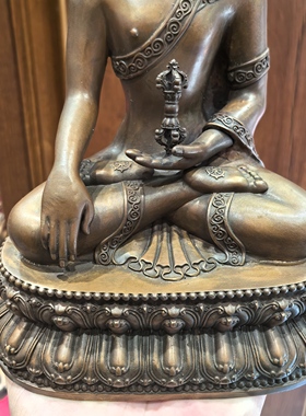 不动佛/不动如来/释迦佛/23cm紫铜佛像梵天藏传佛堂供奉摆件